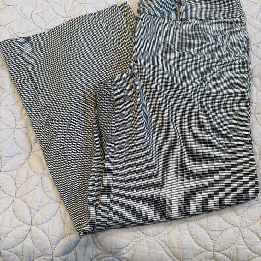 White House Black Market Houndstooth Wide Leg Trousers